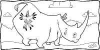 A coloring page of the lion king
